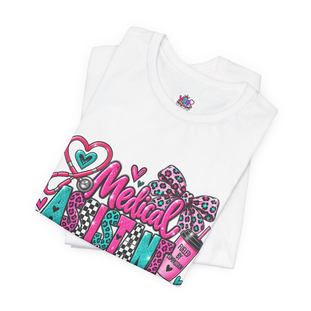 Medical Assistant Appreciation Week T‑Shirt – Cute Pink & Teal Appreciation Tee