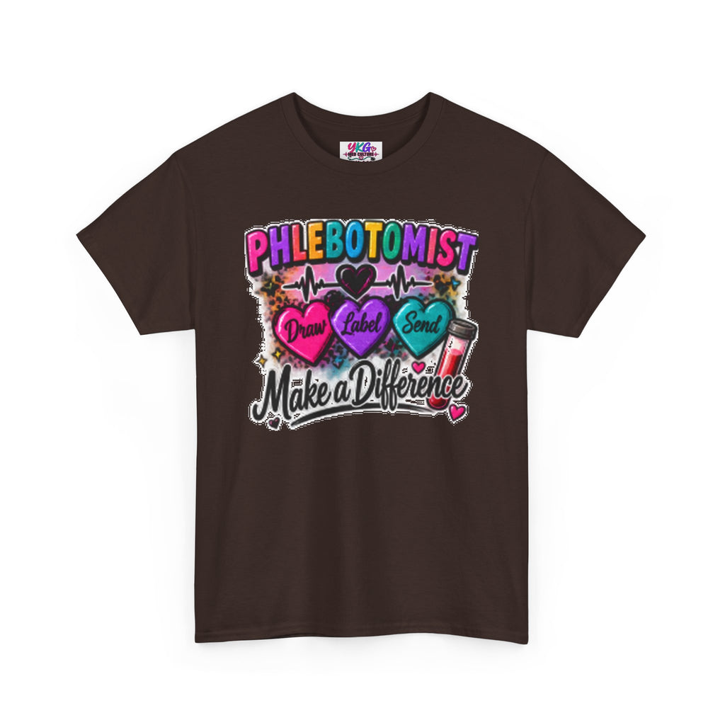 Phlebotomist Make a Difference Tee — Heartbeat & ‘Dream Love Send’ Graphic Shirt