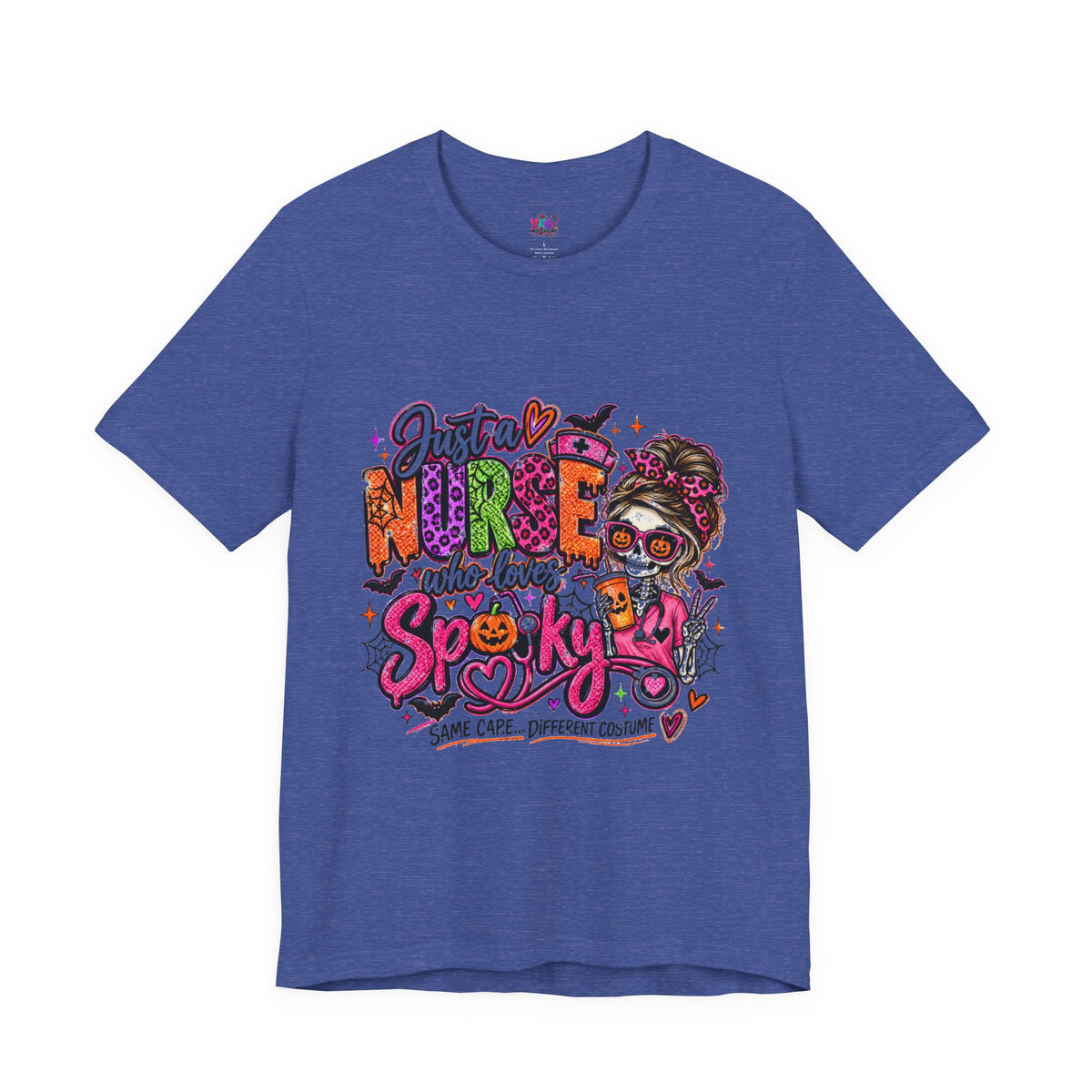 Just a Nurse Who Loves Spooky Tee — Halloween Nurse Graphic Shirt