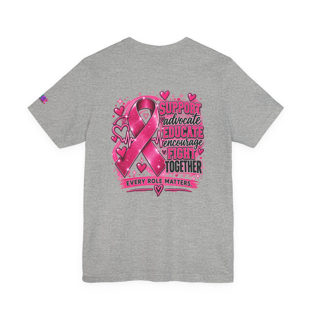 Breast Cancer Awareness Tee — "Healthcare Heroes Wear Pink" Support Ribbon Shirt