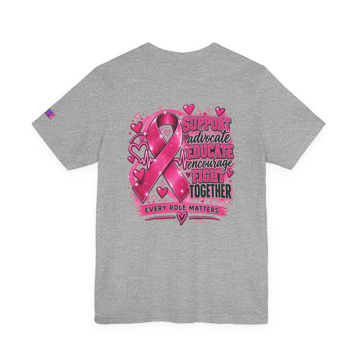 Breast Cancer Awareness Tee — "Healthcare Heroes Wear Pink" Support Ribbon Shirt