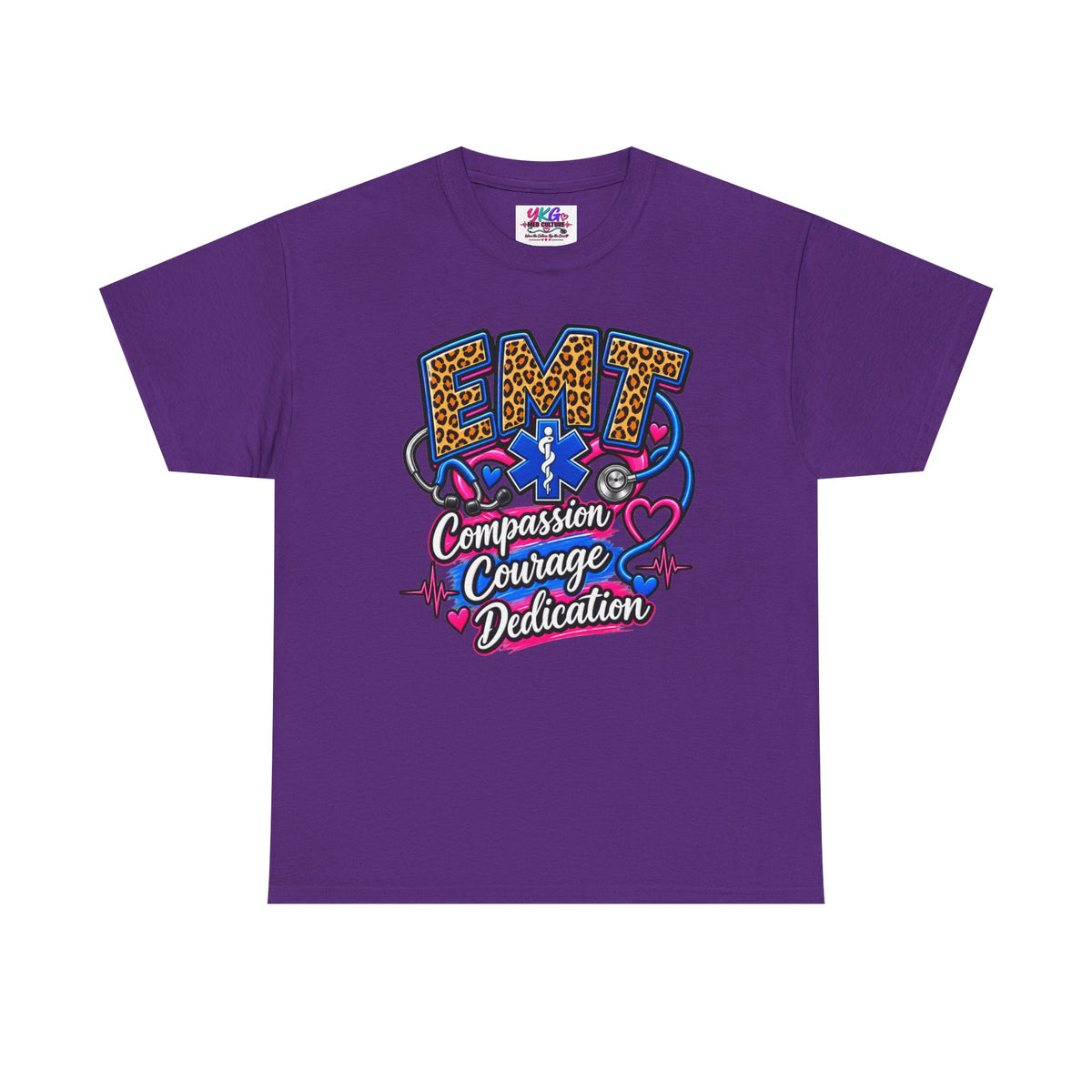 EMT Compassion Courage Dedication T-Shirt — Paramedic & First Responder Tribute Tee