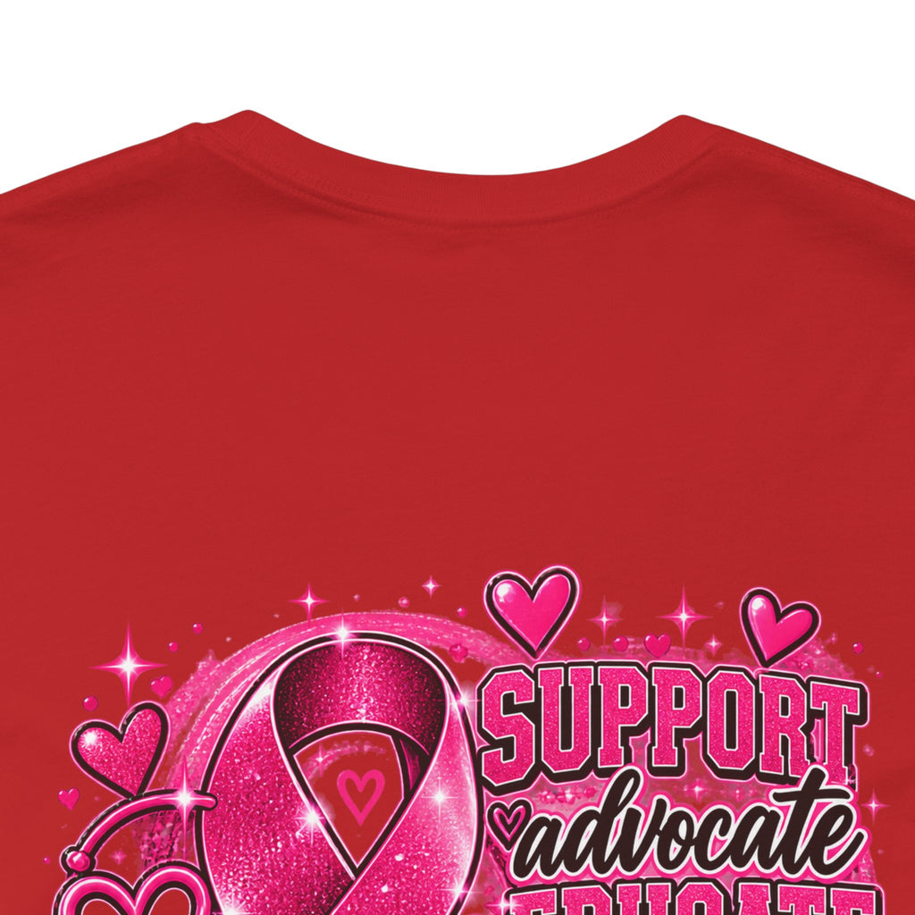 Breast Cancer Awareness Tee — "Healthcare Heroes Wear Pink" Support Ribbon Shirt