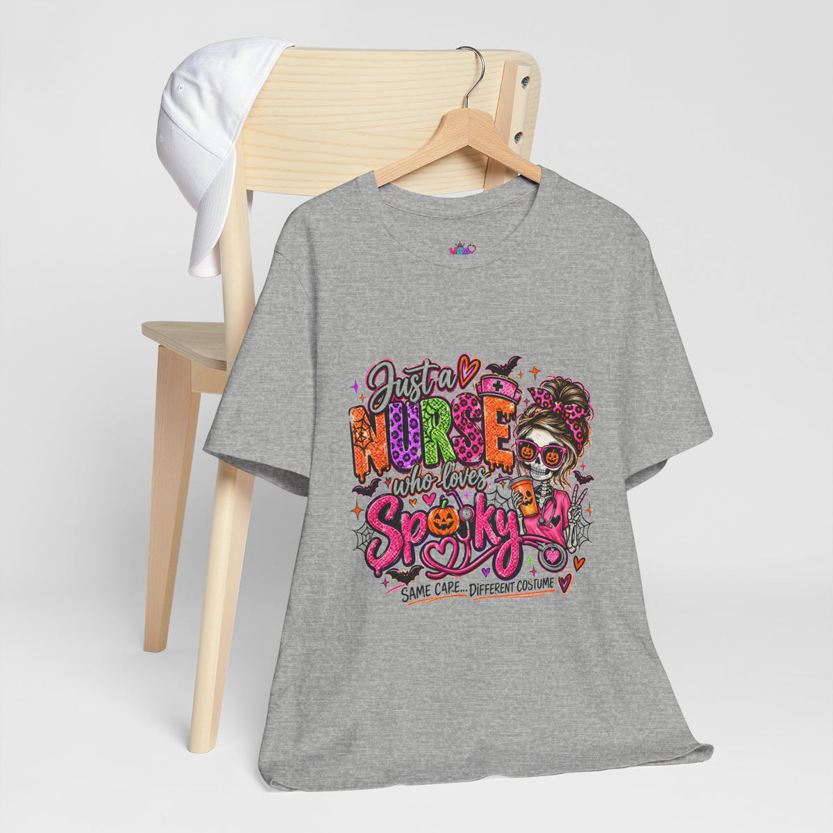 Just a Nurse Who Loves Spooky Tee — Halloween Nurse Graphic Shirt