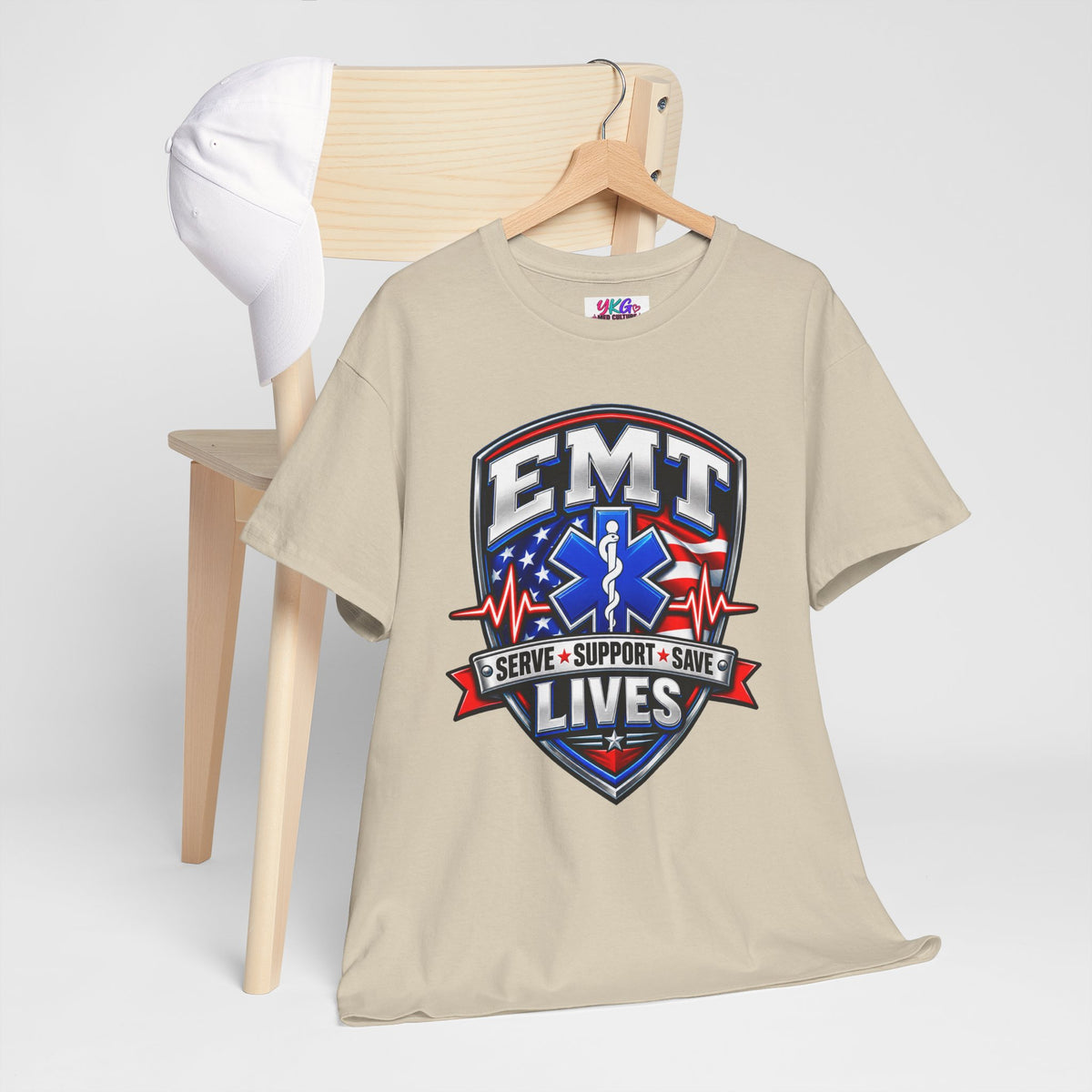 EMT Lives Tee — "Serve • Support • Save" EMS Shield Shirt