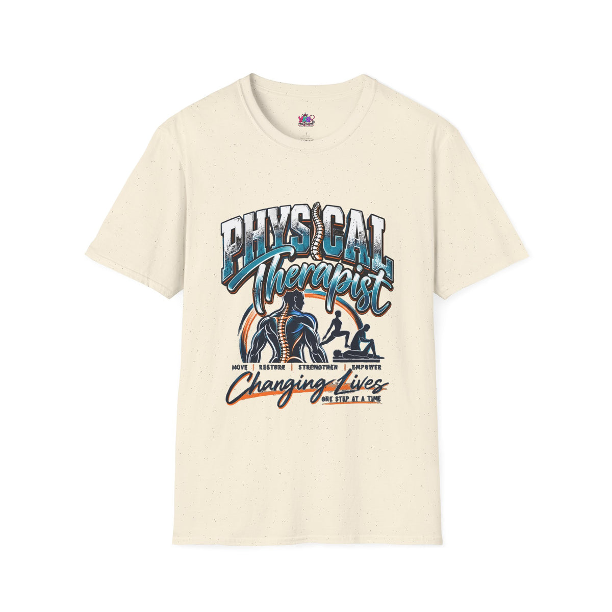 Physical Therapist T-Shirt – "Changing Lives One Step at a Time" Graphic Tee