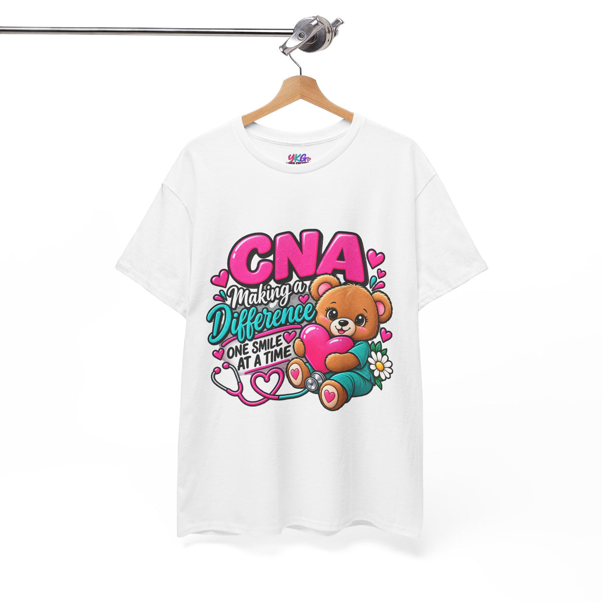 CNA Making a Difference Teddy T‑Shirt — Cute Caregiver Appreciation Tee