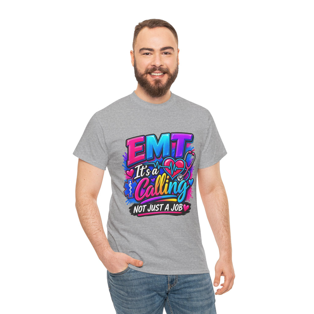 EMT T-Shirt — “It’s a Calling, Not Just a Job” Colorful EMS Tee