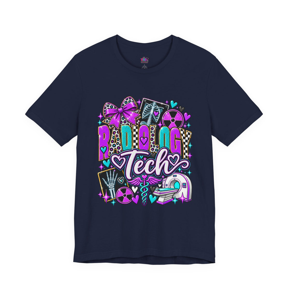 Radiologic Tech Graphic Tee — Cute X-Ray & Hearts Radiology Shirt