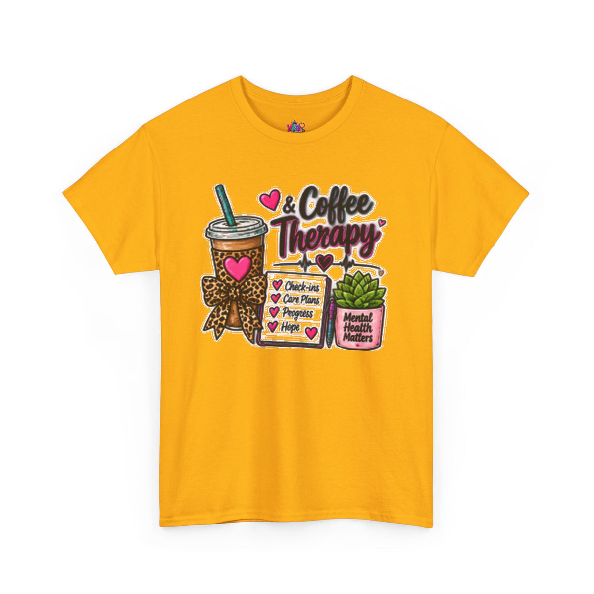 Coffee Therapy T-Shirt — Coffee, Plants & Self-Care Graphic Tee