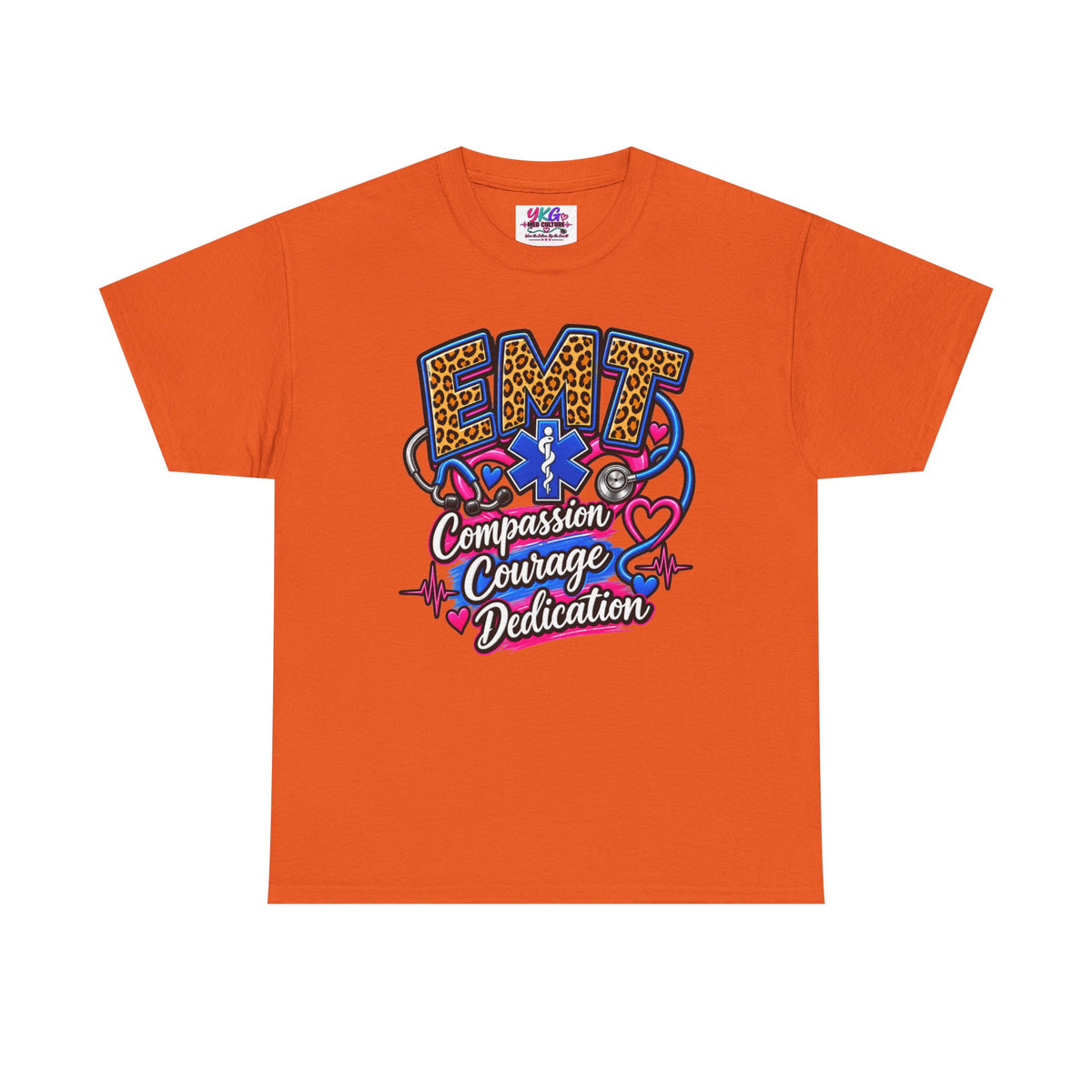 EMT Compassion Courage Dedication T-Shirt — Paramedic & First Responder Tribute Tee