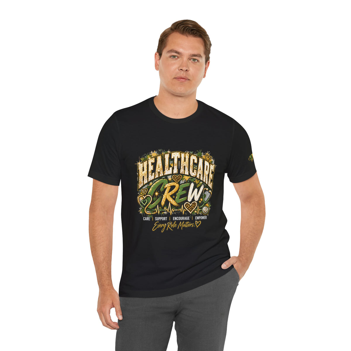 Healthcare Crew T-Shirt — Skilled, Compassionate, Dedicated & Essential Healthcare Tee
