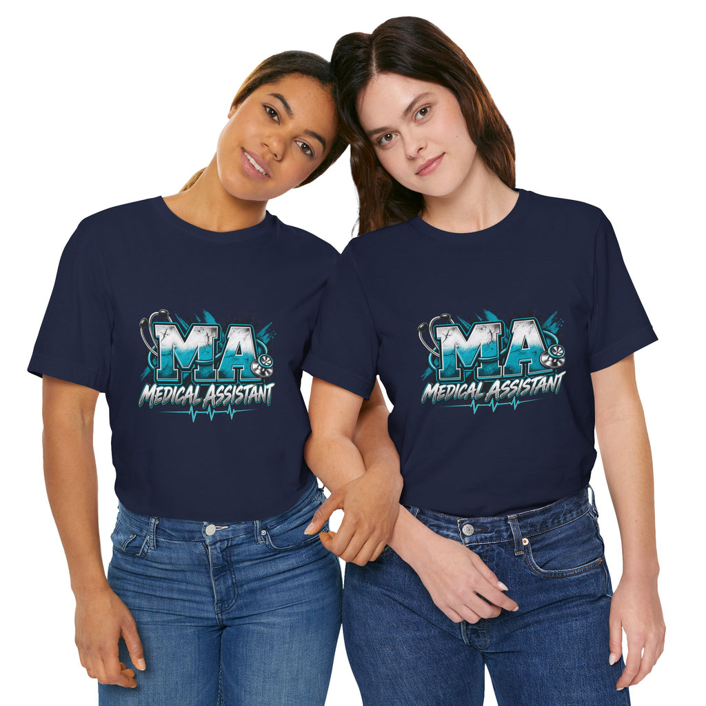 Medical Assistant T-Shirt — “MA Medical Assistant” Men’s Healthcare Jersey Graphic Tee