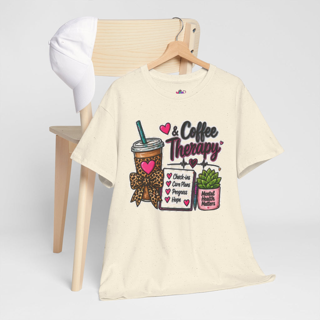 Coffee Therapy T-Shirt — Coffee, Plants & Self-Care Graphic Tee