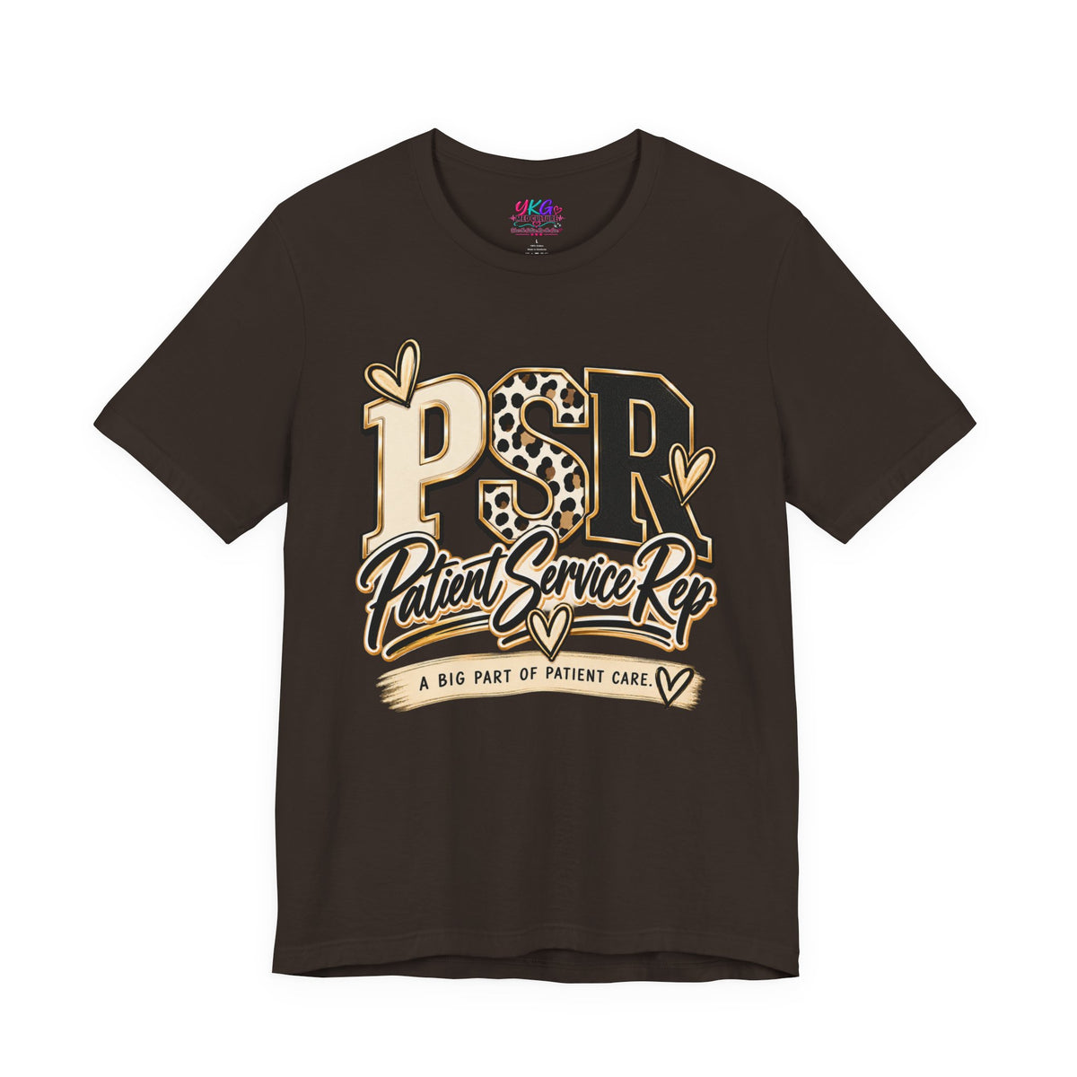 Patient Service Rep Tee – PSR Leopard Heart Design