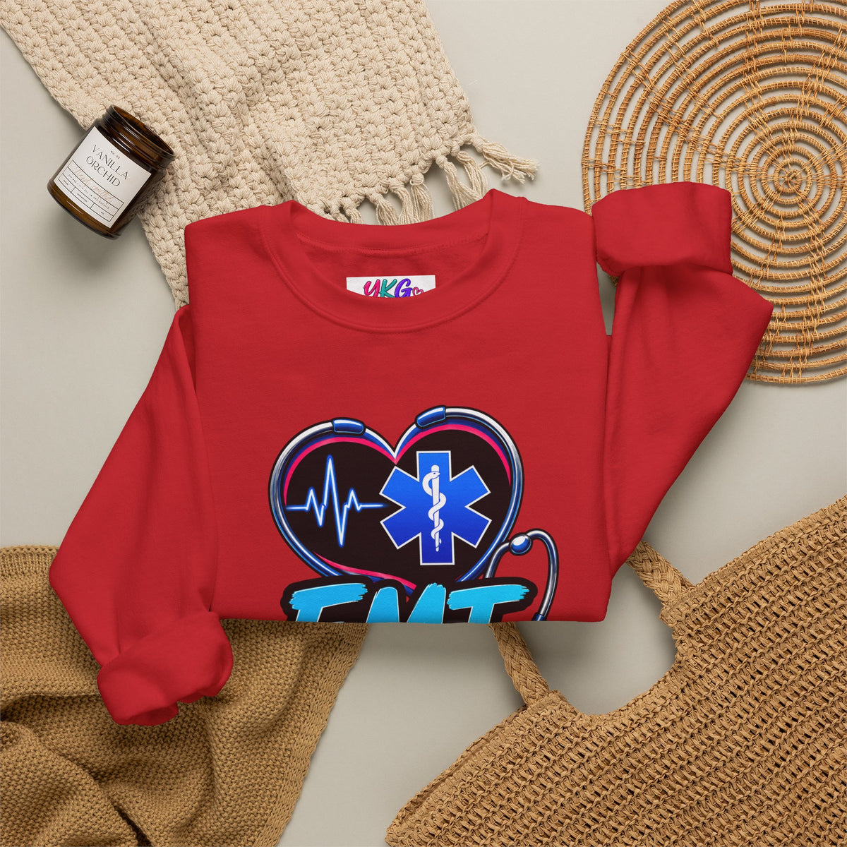 EMT Crewneck Sweatshirt — "Trained • Prepared • Ready to Respond" Paramedic Pullover