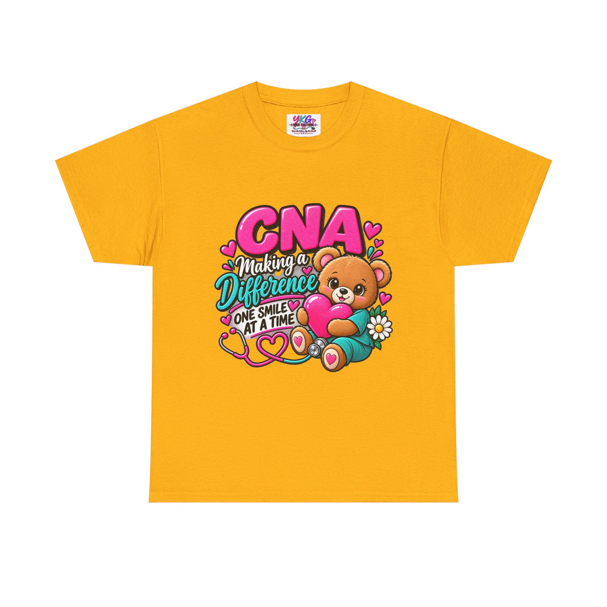 CNA Making a Difference Teddy T‑Shirt — Cute Caregiver Appreciation Tee