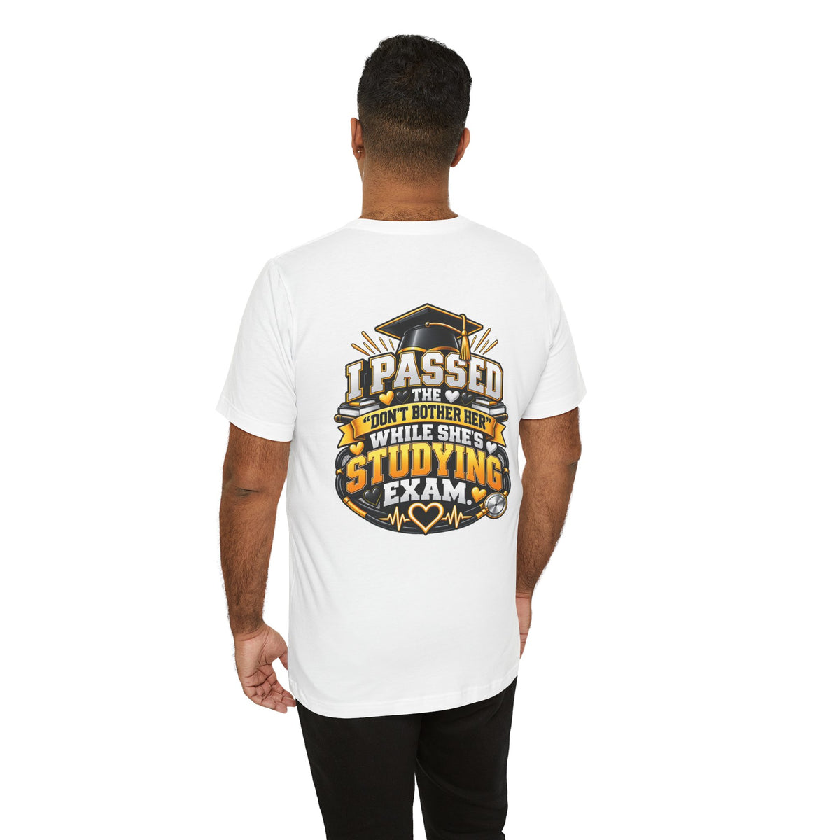 Nurse Graduation T-Shirt — “My Wife Just Became a Nurse / I Passed the Exam” Celebration Tee