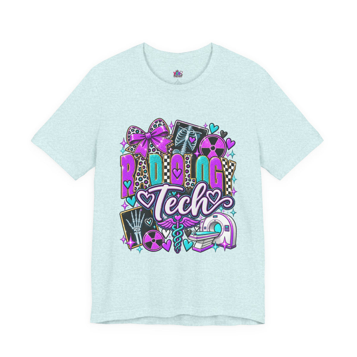 Radiologic Tech Graphic Tee — Cute X-Ray & Hearts Radiology Shirt