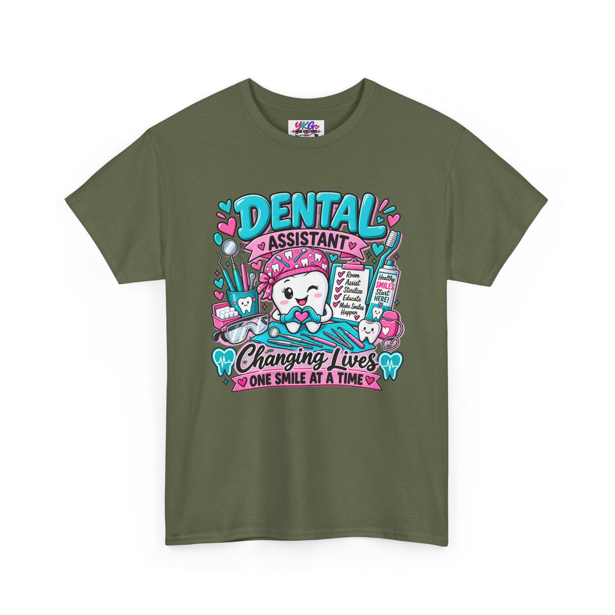 Dental Assistant T-Shirt — "Changing Lives One Smile at a Time"