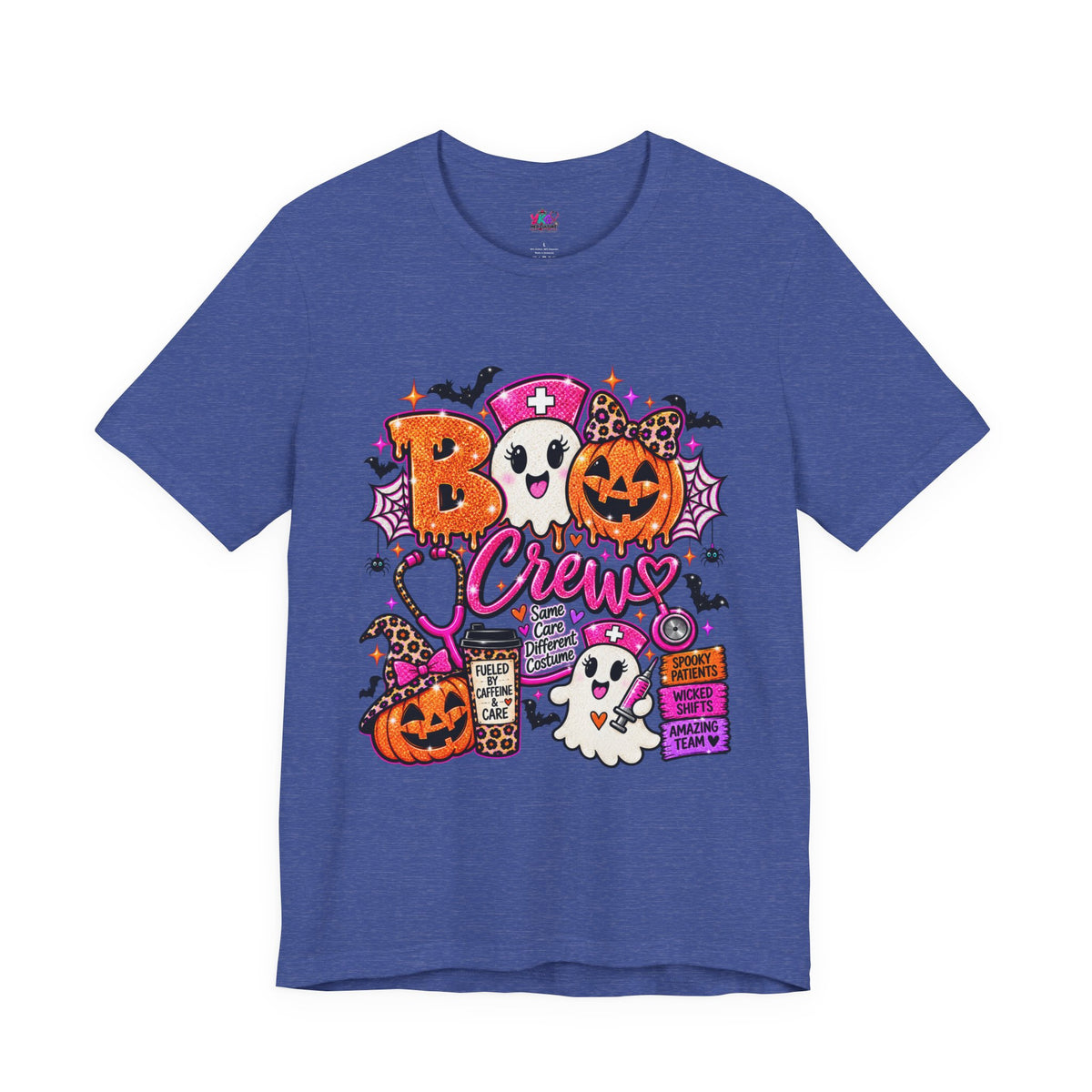 Halloween Boo Crew T-Shirt — Cute Nurse Ghosts, Jack-O'-Lanterns & Candy Graphic Tee