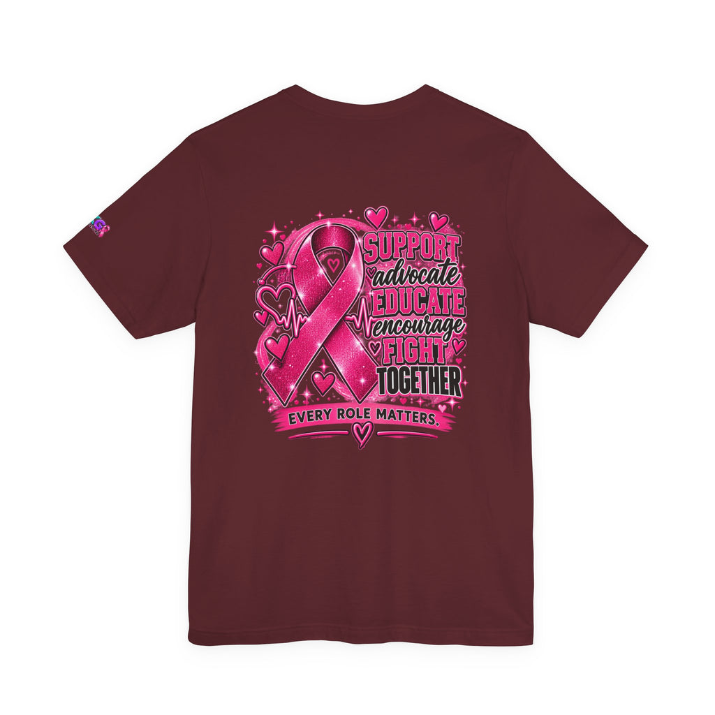 Breast Cancer Awareness Tee — "Healthcare Heroes Wear Pink" Support Ribbon Shirt