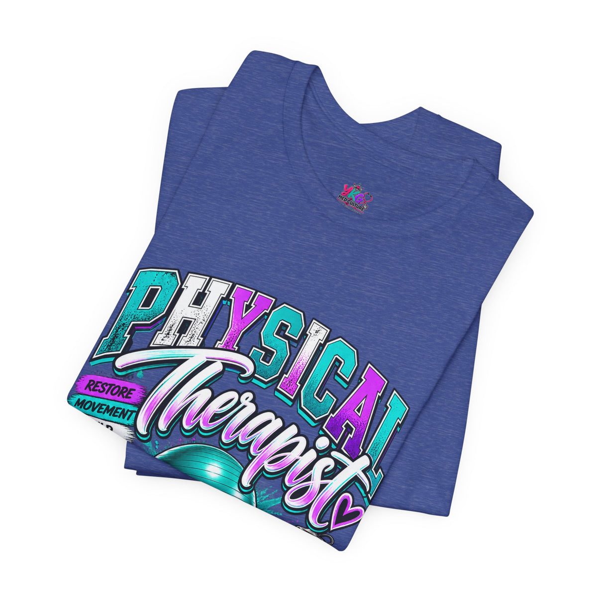 Physical Therapist Tee — Retro Fitness Graphic Shirt ("Physical Therapist: Helping People Move, Change Lives")