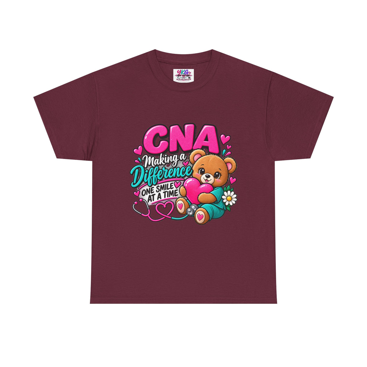 CNA Making a Difference Teddy T‑Shirt — Cute Caregiver Appreciation Tee