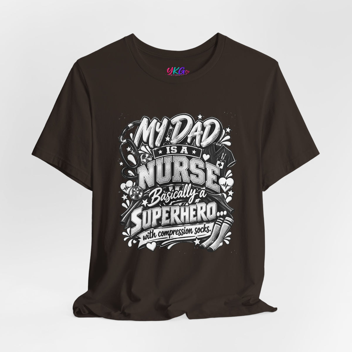 Nurse Dad T-Shirt — "My Dad is a Nurse, Basically a Superhero" Tee