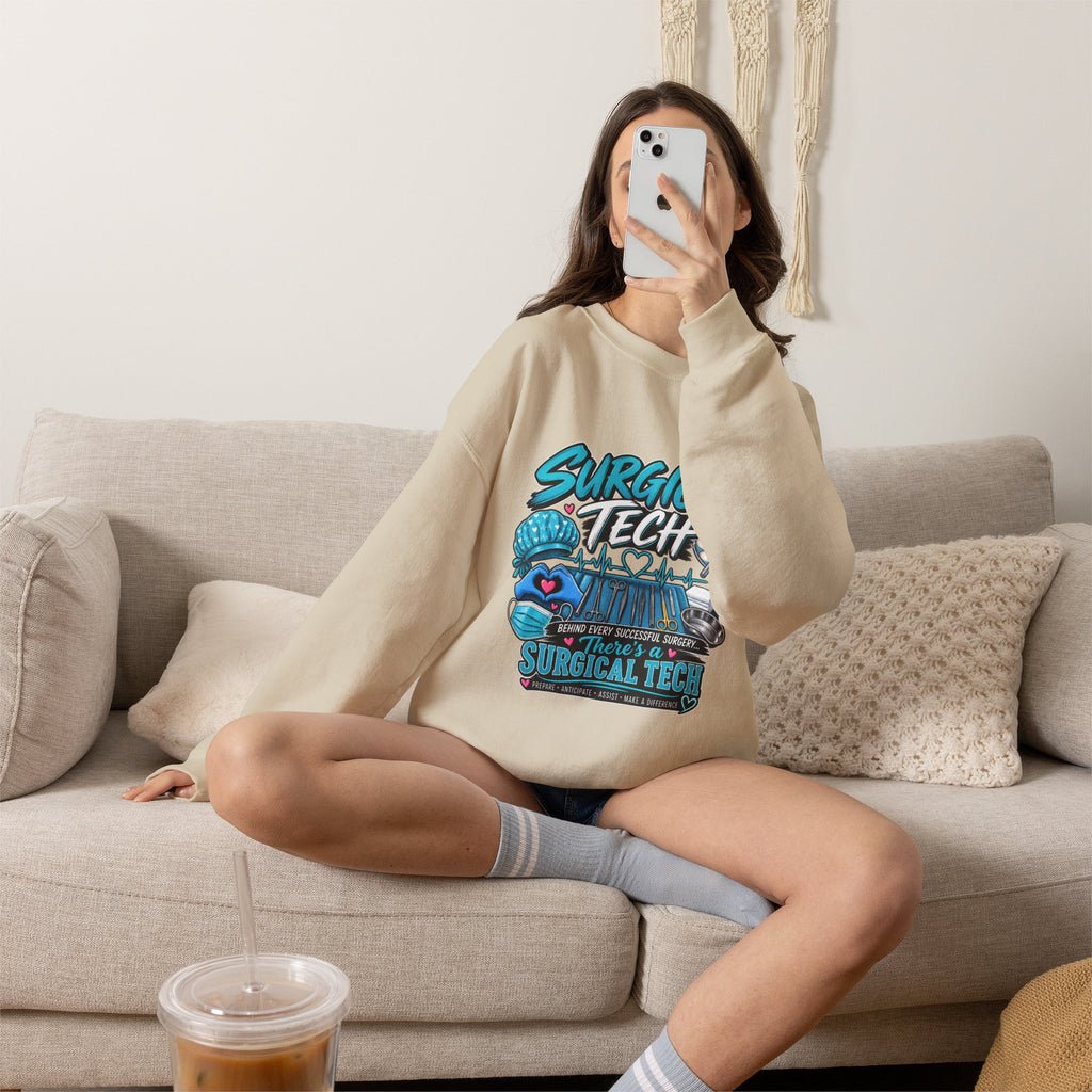 Surgical Tech Crewneck Sweatshirt – Proud Surgical Technician Graphic Sweater