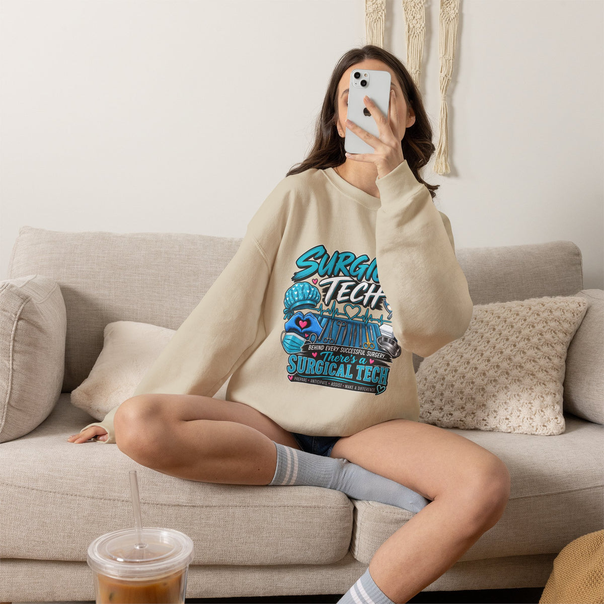 Surgical Tech Crewneck Sweatshirt – Proud Surgical Technician Graphic Sweater