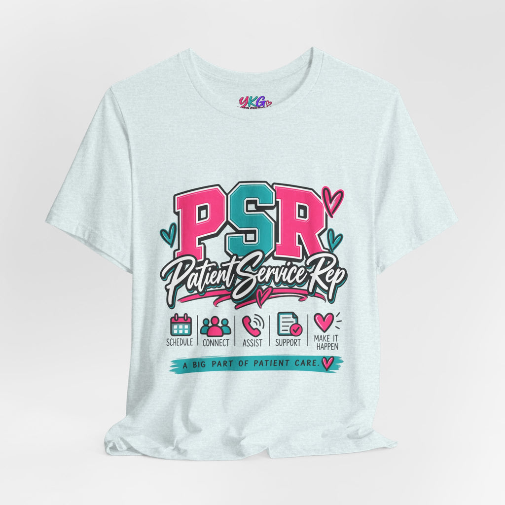 PSR Patient Service Rep T-Shirt – Cute Pink & Teal Medical Staff Tee