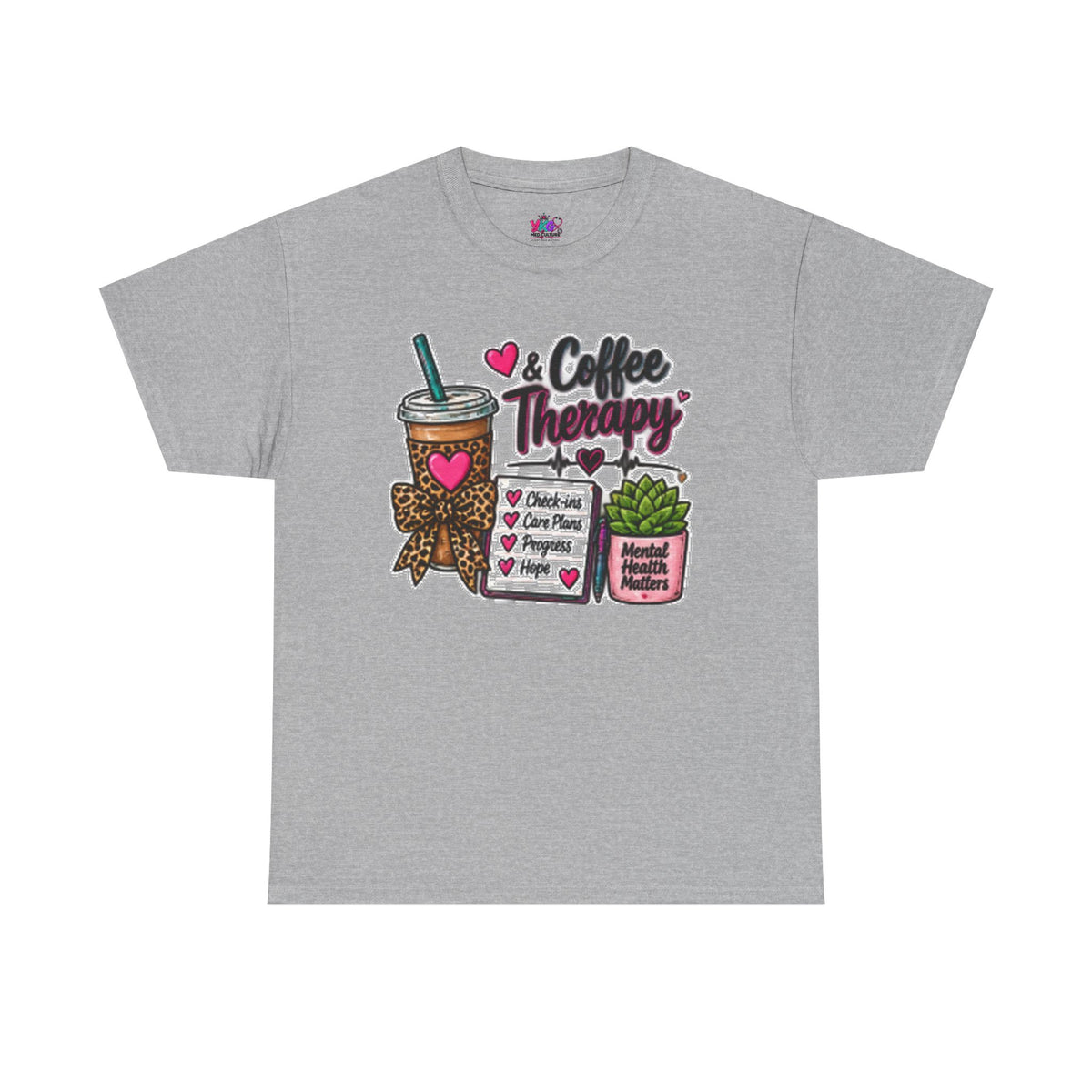 Coffee Therapy T-Shirt — Coffee, Plants & Self-Care Graphic Tee