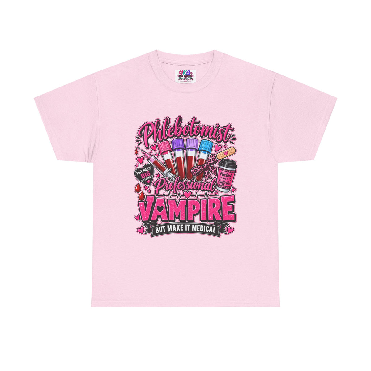 Phlebotomist Vampire T-Shirt – 'Professional Vampire but Make It Medical' Cute Medical Worker Tee