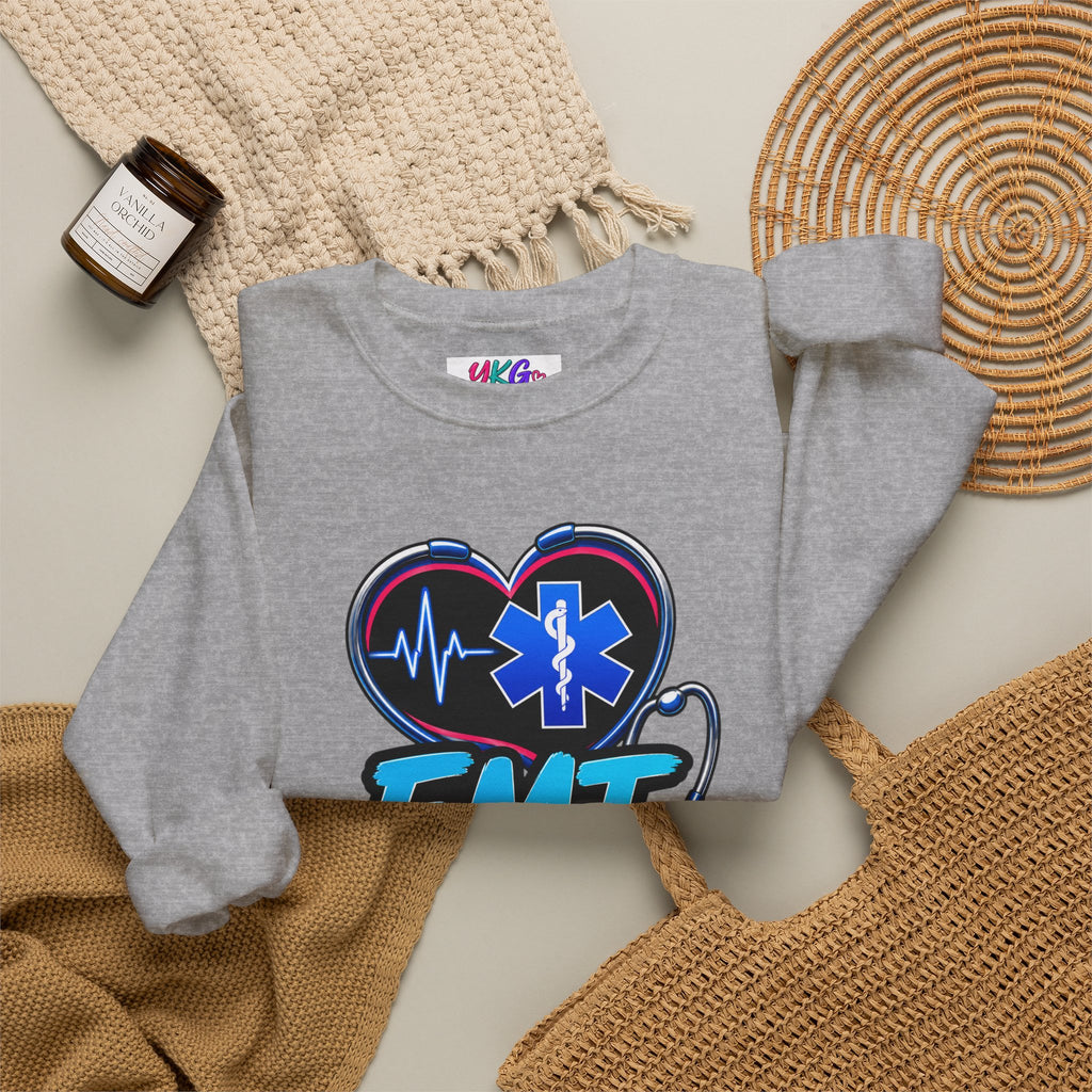 EMT Crewneck Sweatshirt — "Trained • Prepared • Ready to Respond" Paramedic Pullover