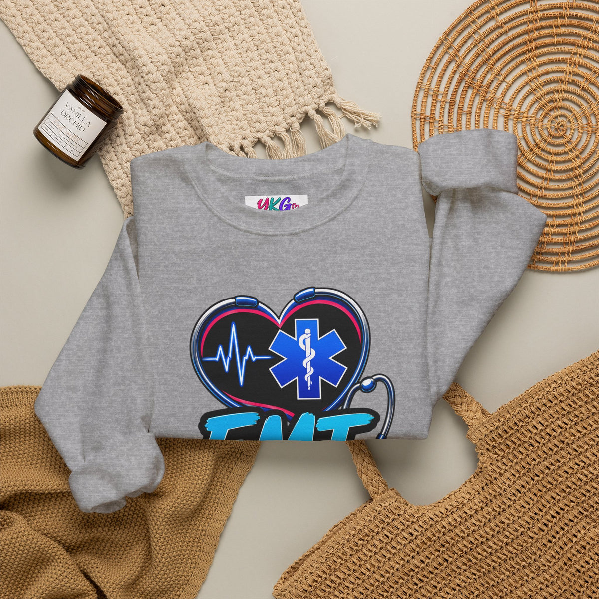 EMT Crewneck Sweatshirt — "Trained • Prepared • Ready to Respond" Paramedic Pullover