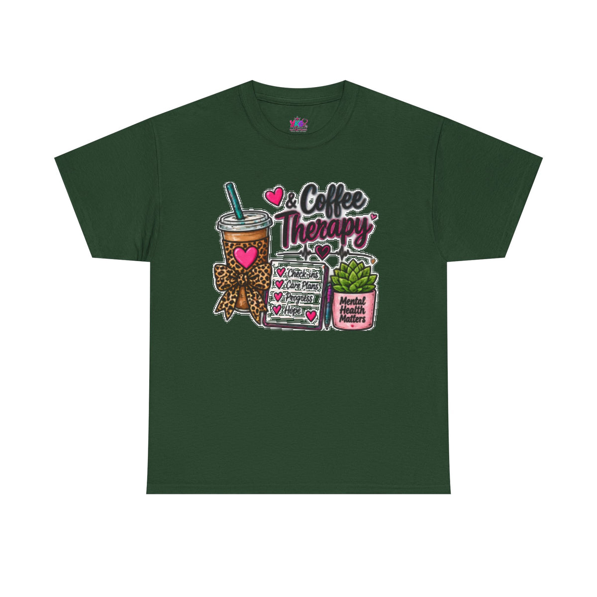 Coffee Therapy T-Shirt — Coffee, Plants & Self-Care Graphic Tee