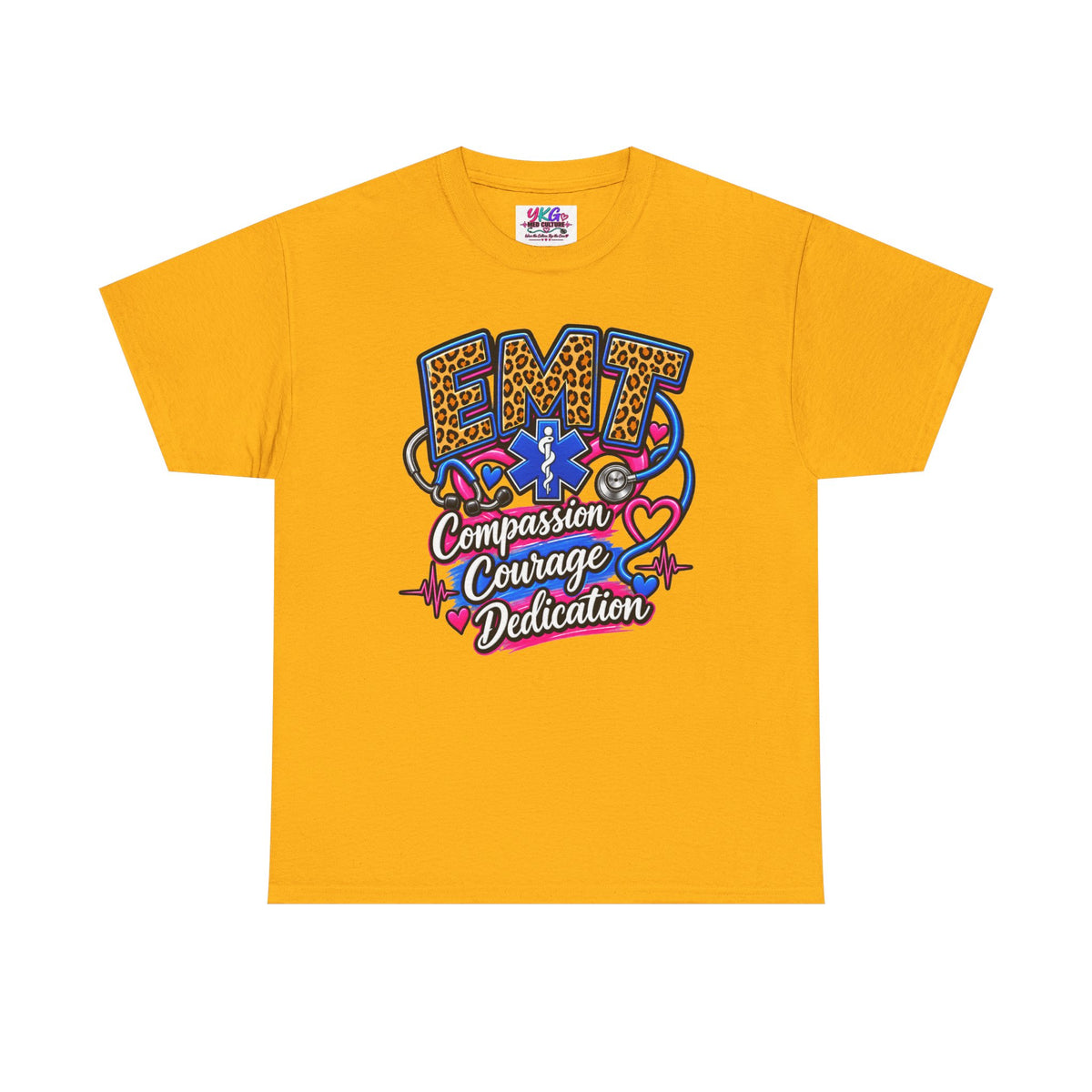 EMT Compassion Courage Dedication T-Shirt — Paramedic & First Responder Tribute Tee