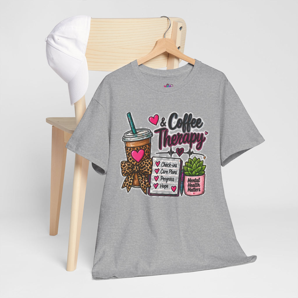 Coffee Therapy T-Shirt — Coffee, Plants & Self-Care Graphic Tee