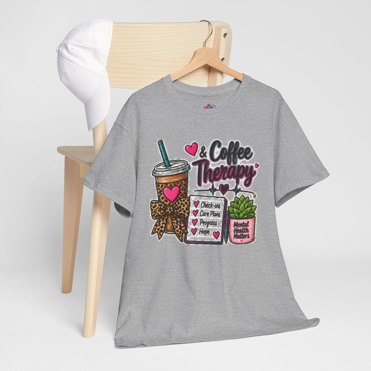Coffee Therapy T-Shirt — Coffee, Plants & Self-Care Graphic Tee