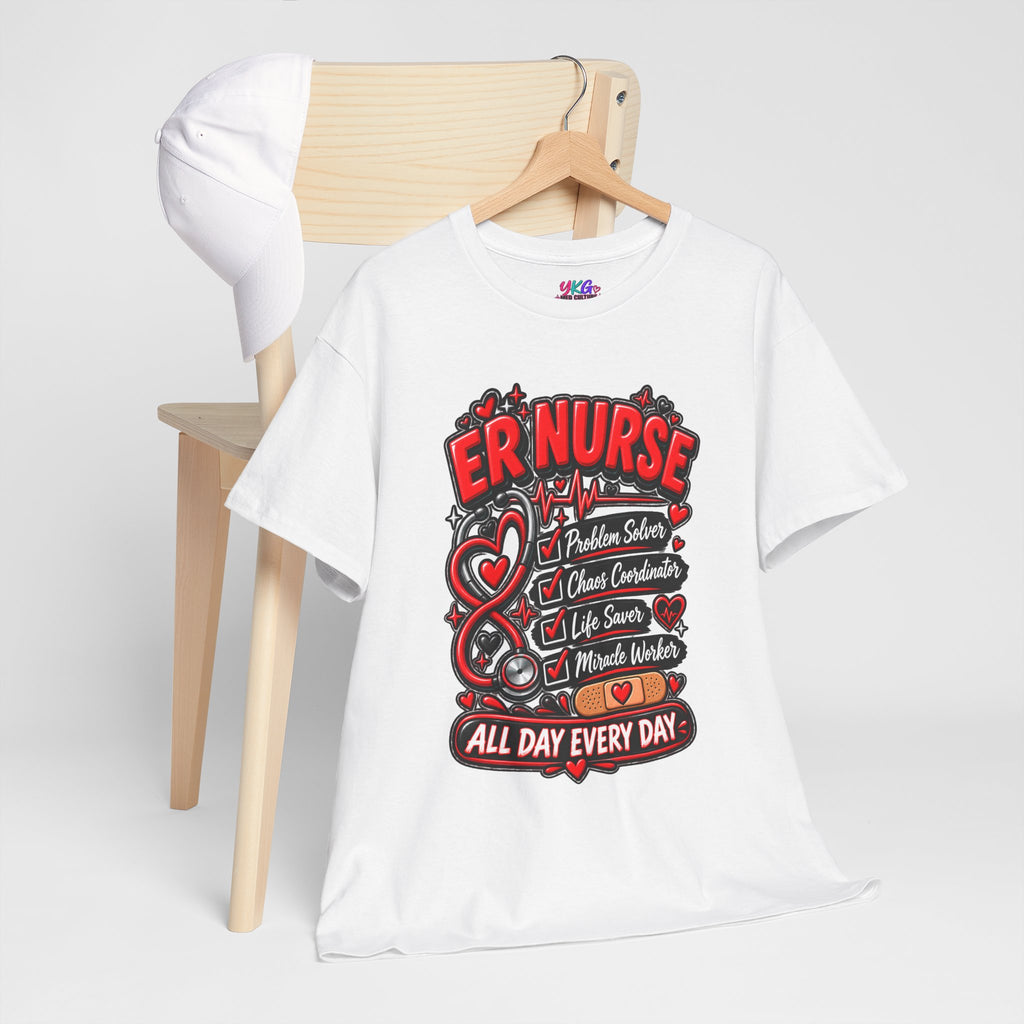 ER Nurse T-Shirt — "All Day Every Day" Proud Emergency RN Graphic Tee
