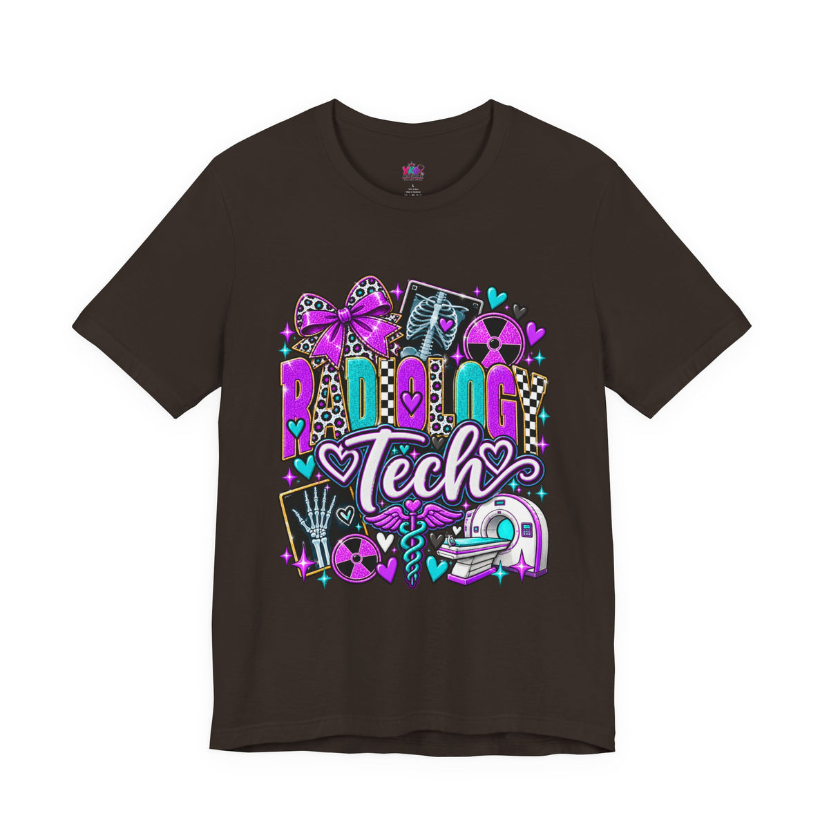 Radiologic Tech Graphic Tee — Cute X-Ray & Hearts Radiology Shirt
