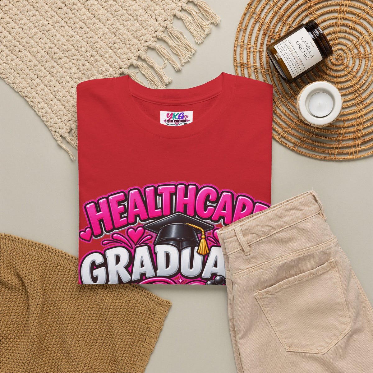 Healthcare Graduate T-Shirt — "Hearts Healed, Lives Changed" Nursing Grad Tee