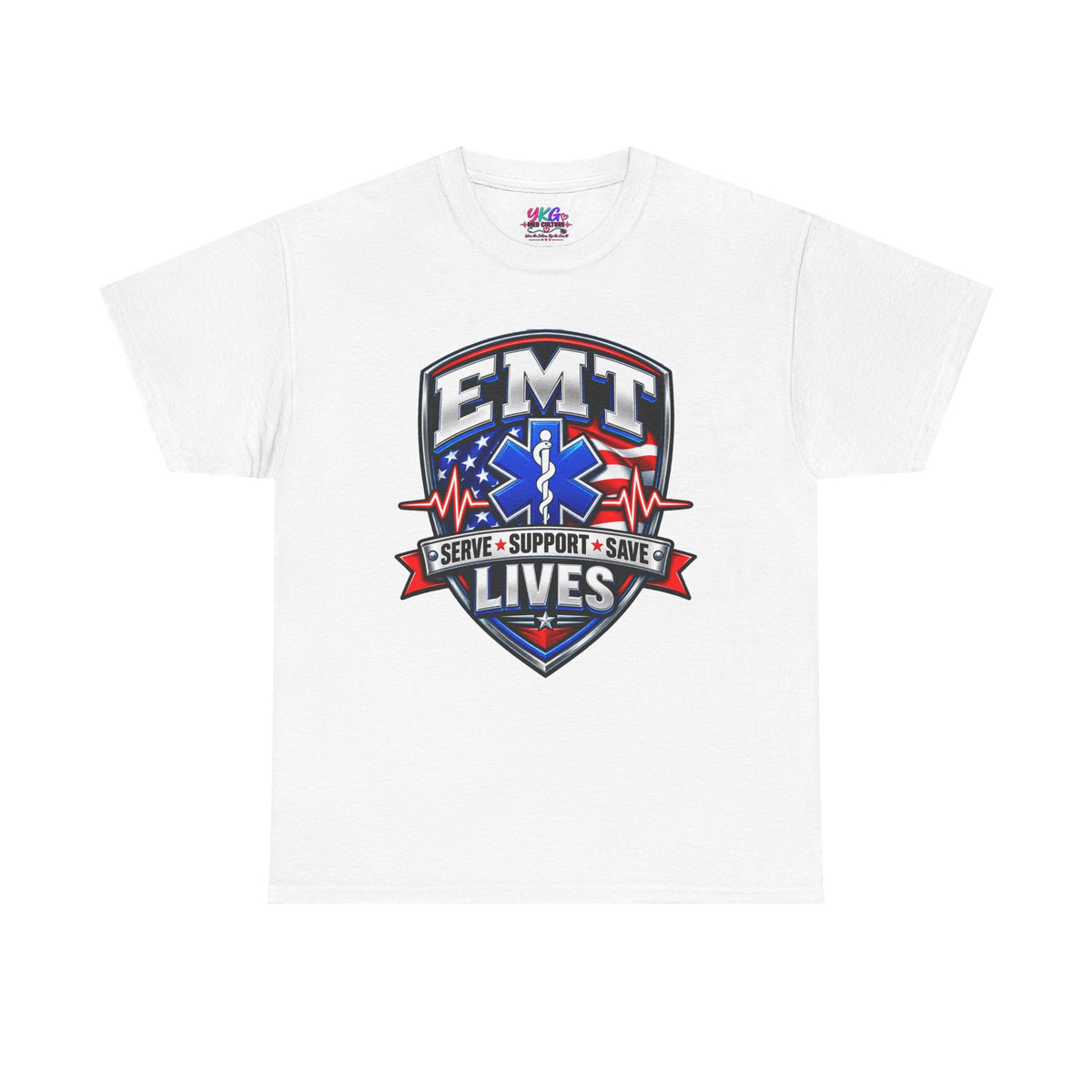 EMT Lives Tee — "Serve • Support • Save" EMS Shield Shirt