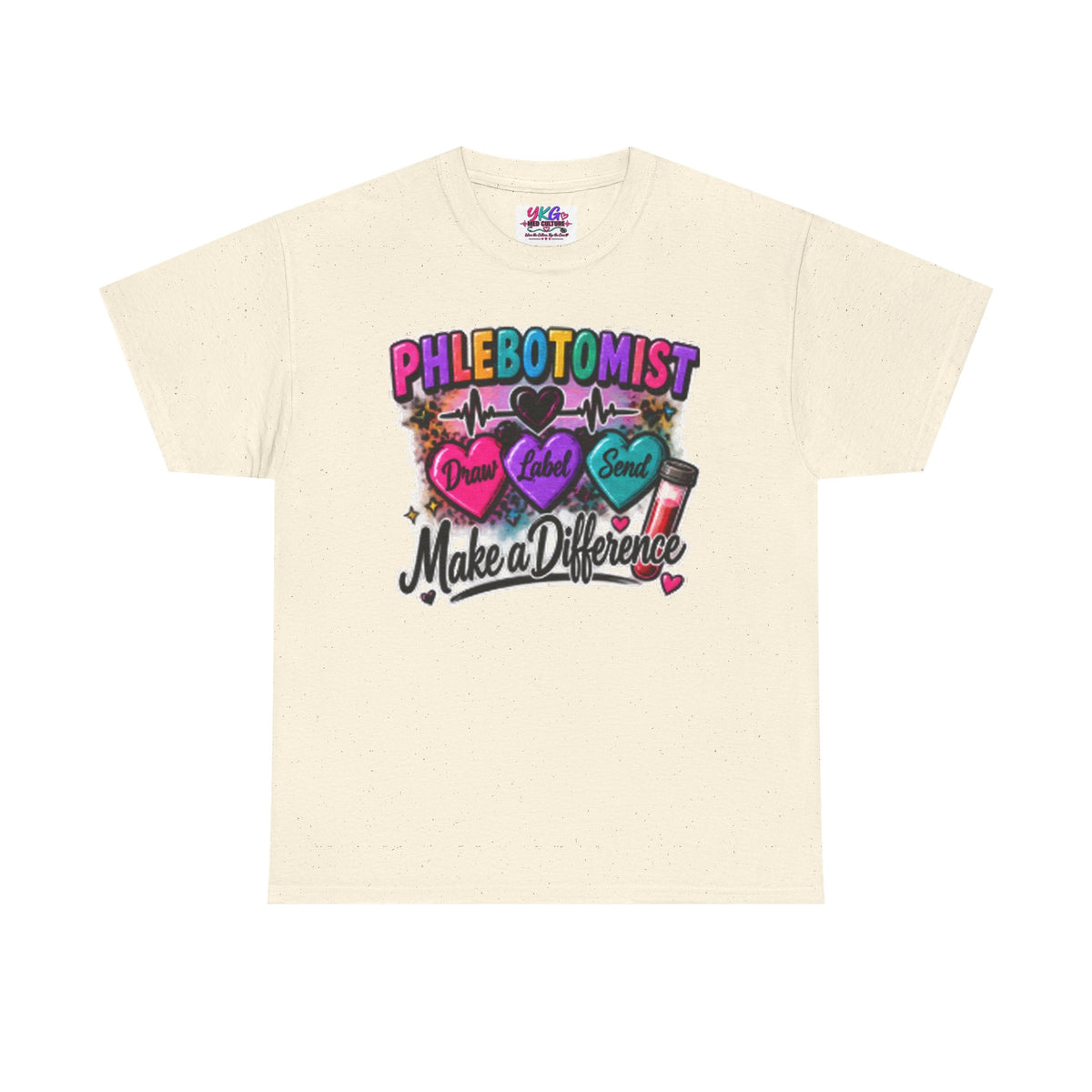 Phlebotomist Make a Difference Tee — Heartbeat & ‘Dream Love Send’ Graphic Shirt