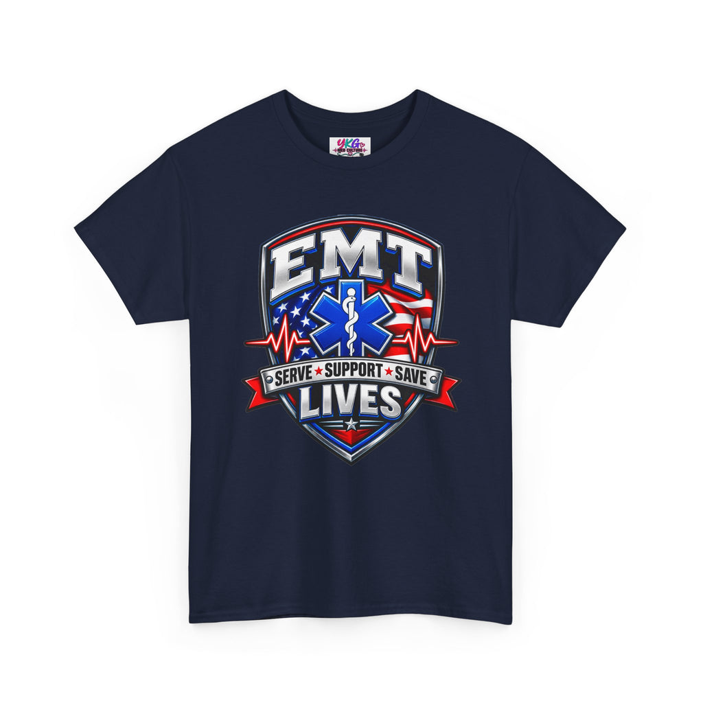 EMT Lives Tee — "Serve • Support • Save" EMS Shield Shirt
