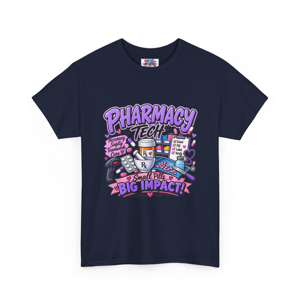 Pharmacy Tech Big Impact T-Shirt — Cute Pharmacy Technician Graphic Tee
