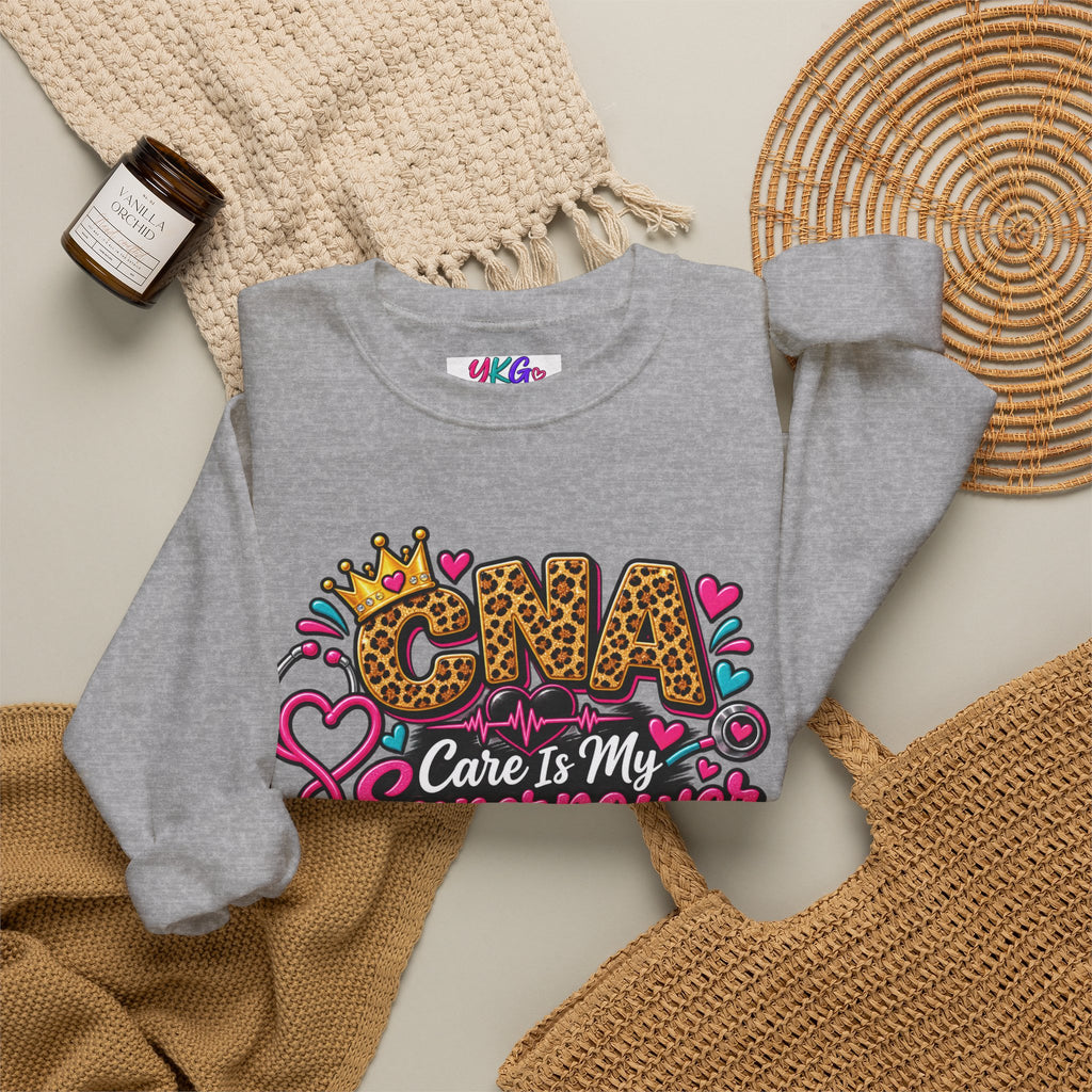 CNA Care Is My Superpower Crewneck Sweatshirt