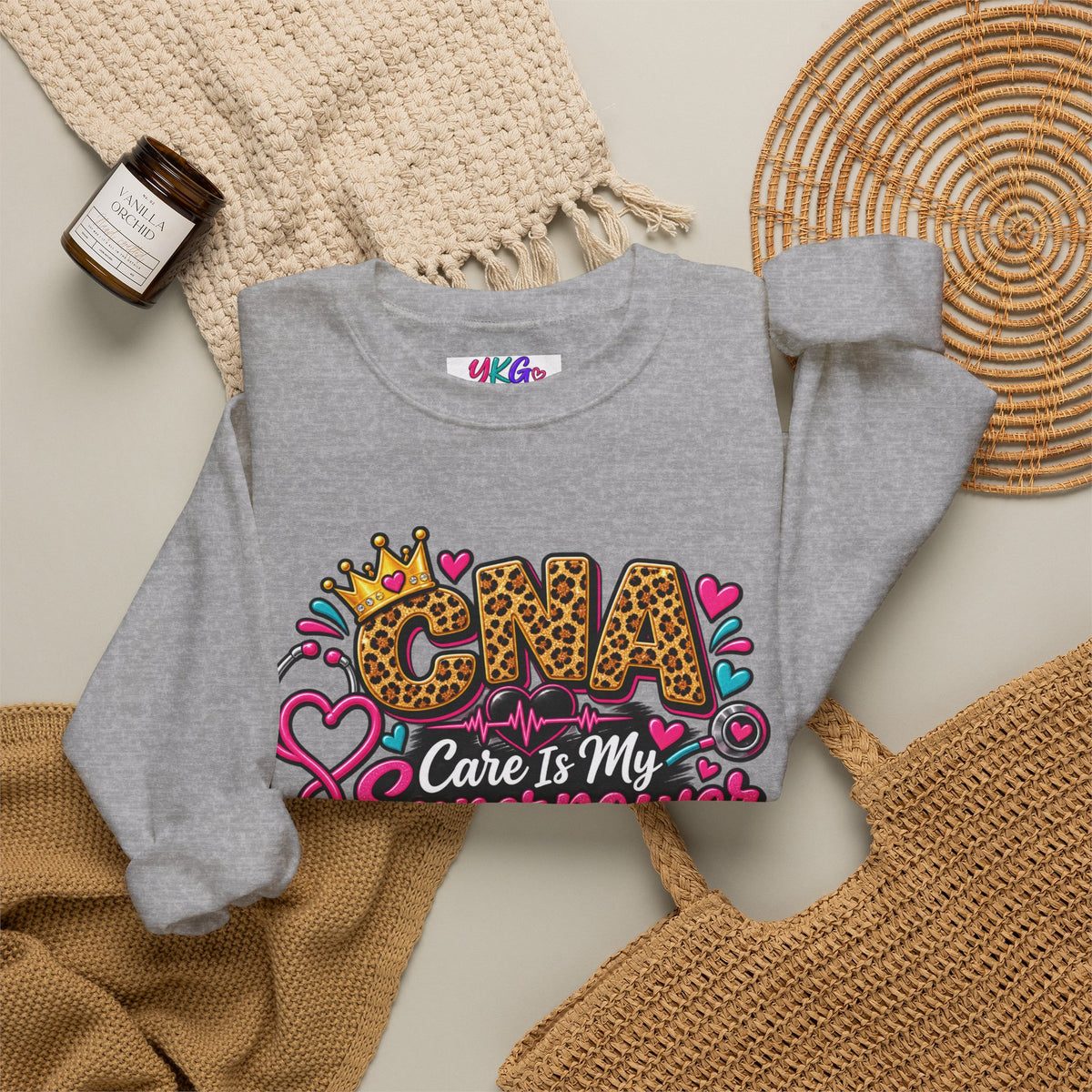 CNA Care Is My Superpower Crewneck Sweatshirt