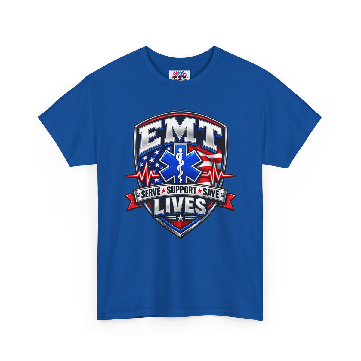 EMT Lives Tee — "Serve • Support • Save" EMS Shield Shirt